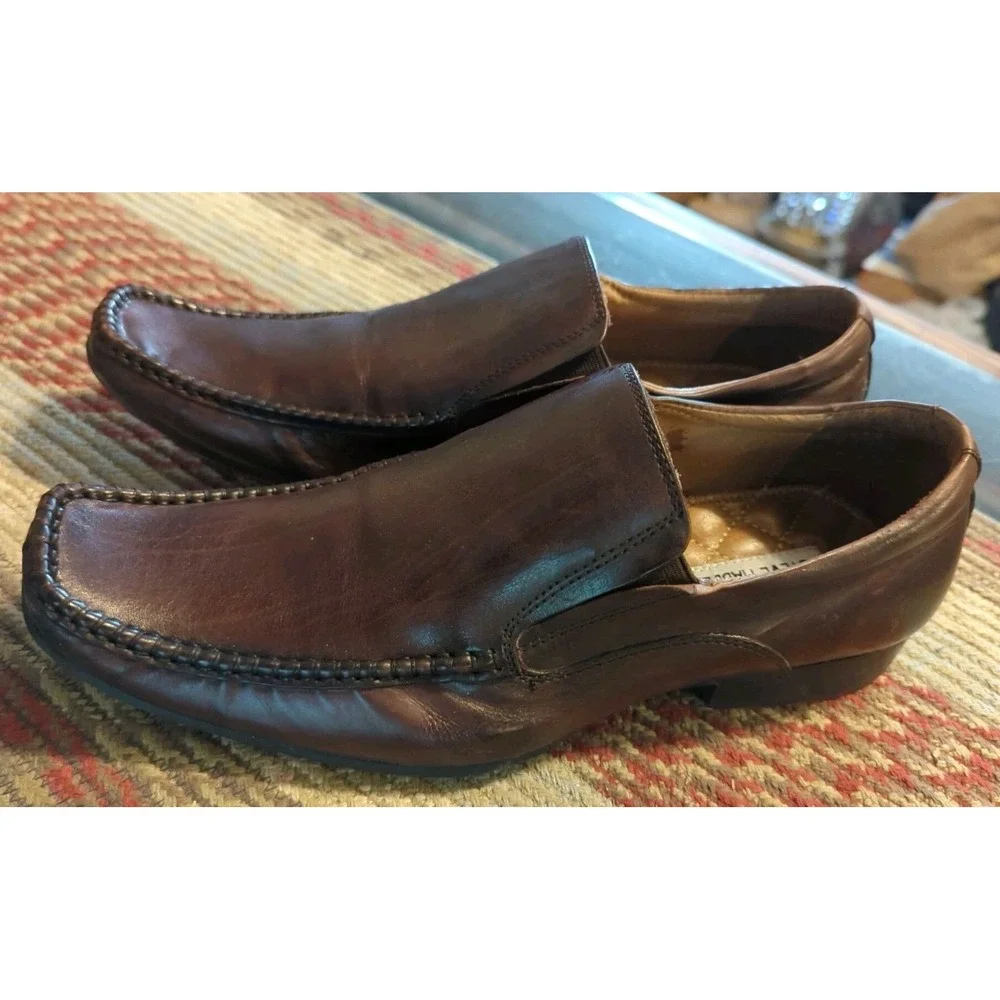 Steve Madden Heston Men's 8.5 M Brown Leather Ankle Shoes Boots Booties Stylish!